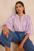 Picture of LONG-SLEEVE STRIPED COTTON BLOUSE DARINA
